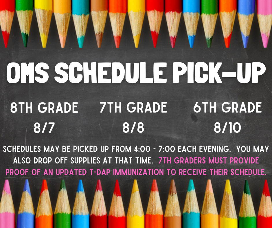 OMS Schedule Pick-Up