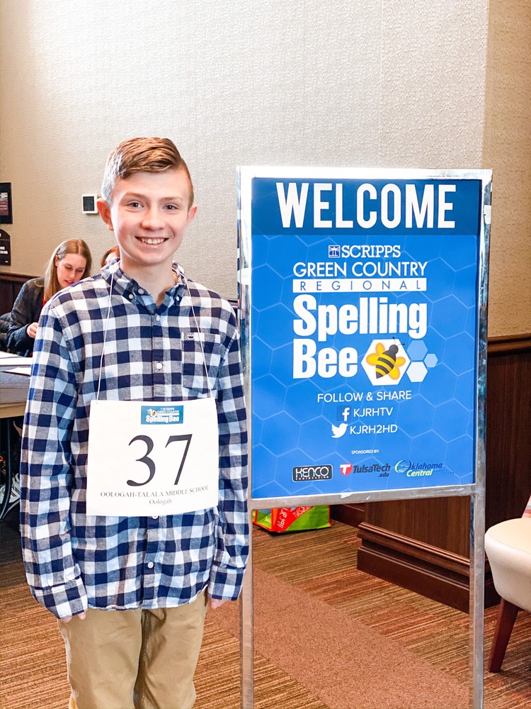 Noah Grantham places at Regional Spelling Bee