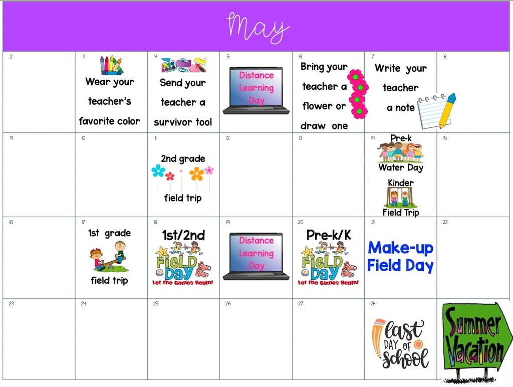 Updated calendar