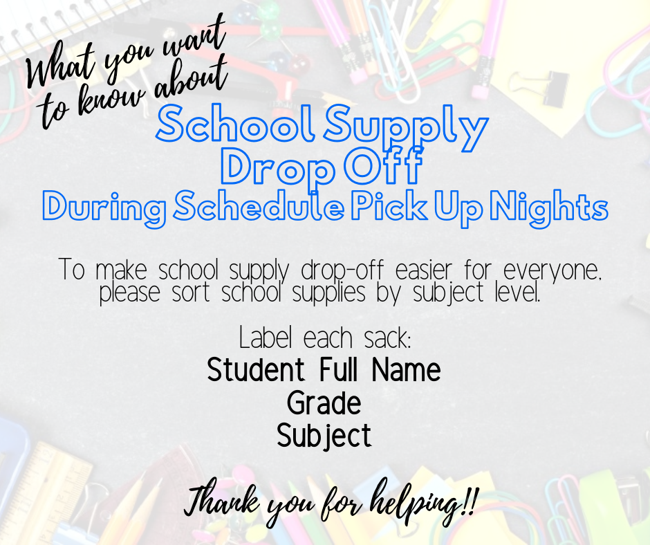 Supply Drop Off